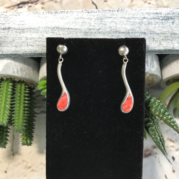 Sterling Silver Drop Earrings - Picture 8 of 8